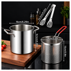 304 Stainless Steel Pot with Removable Basket