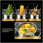 304 Stainless Steel Pot with Removable Basket