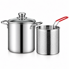 304 Stainless Steel Pot with Removable Basket