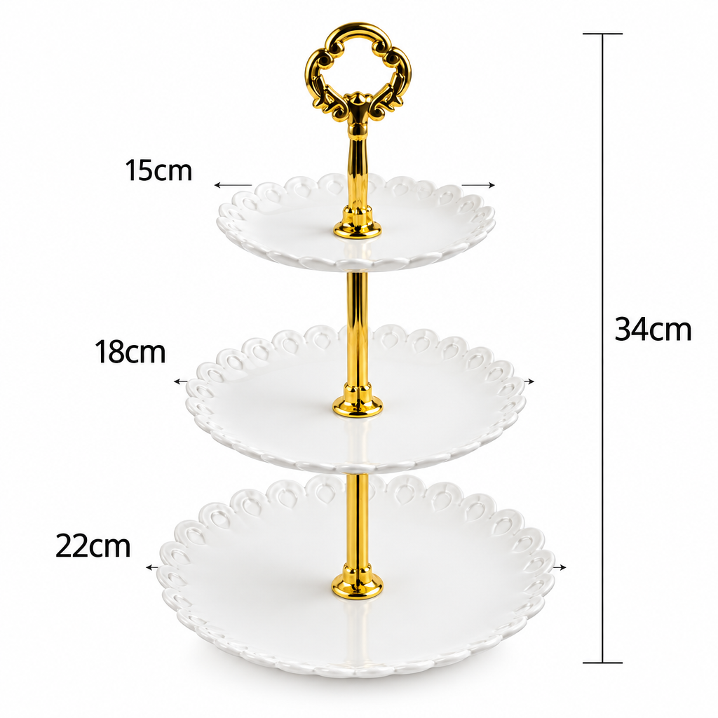 3 Layer Cake Stand Fruit Plate