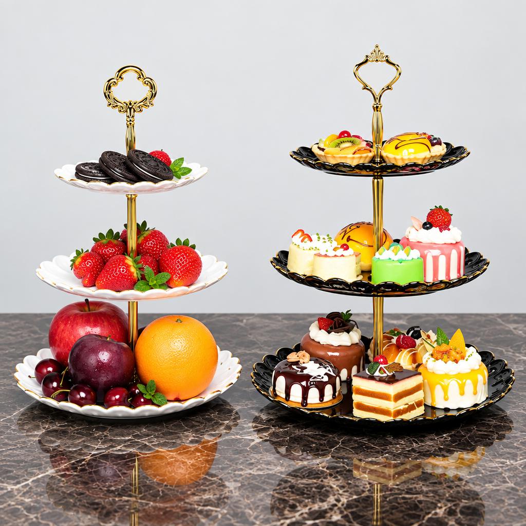 3 Layer Cake Stand Fruit Plate