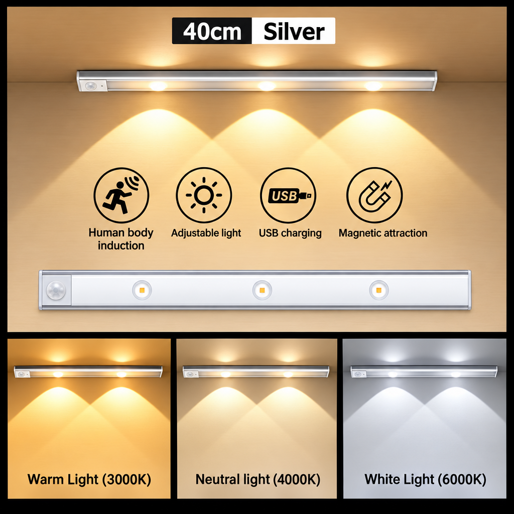 Motion Sensor LED Light with Different Colors