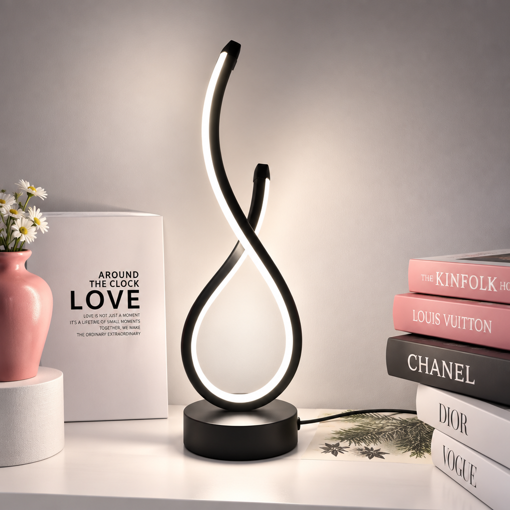 Spiral LED Desk Lamp with 3 Colors