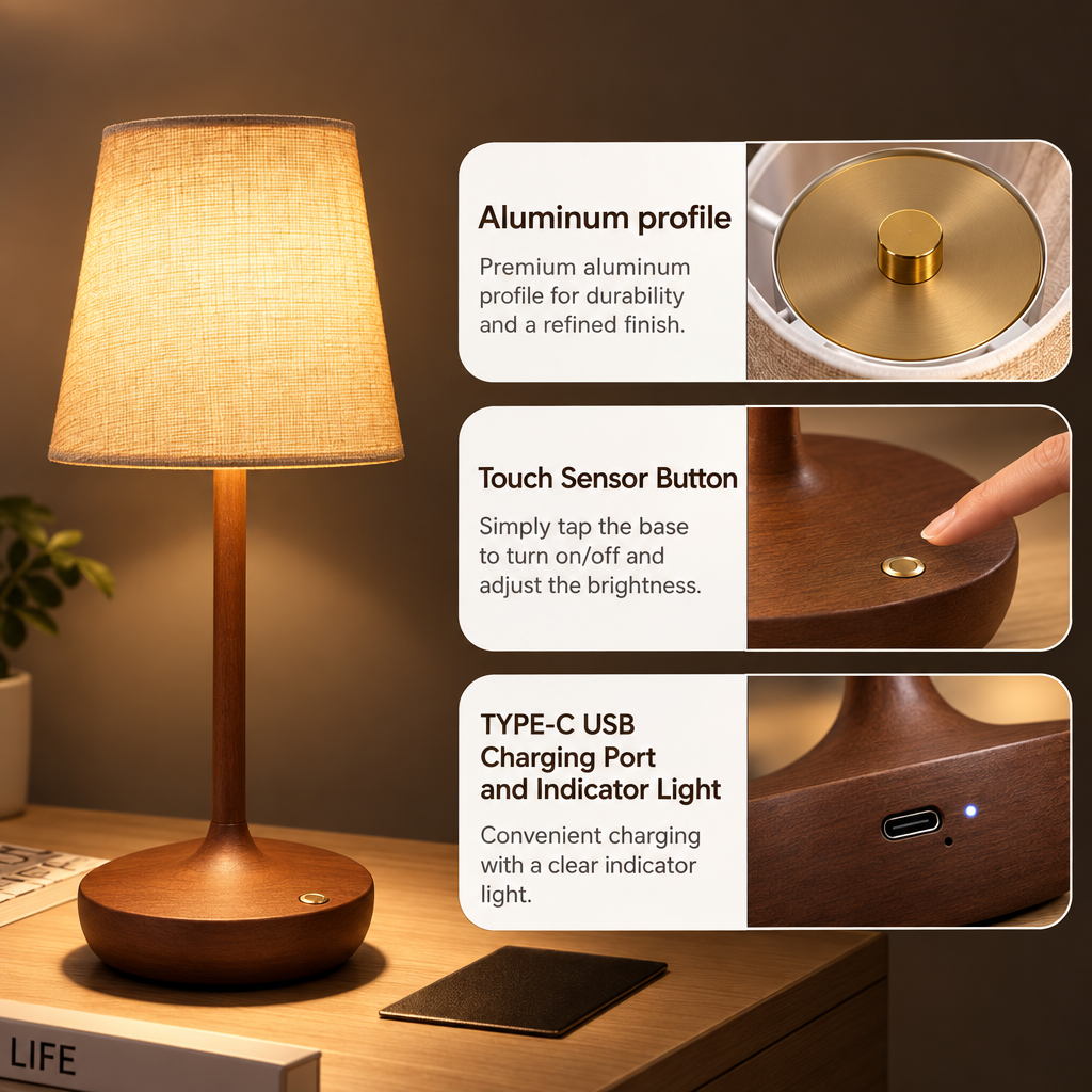 Modern wireless LED Table Lamp