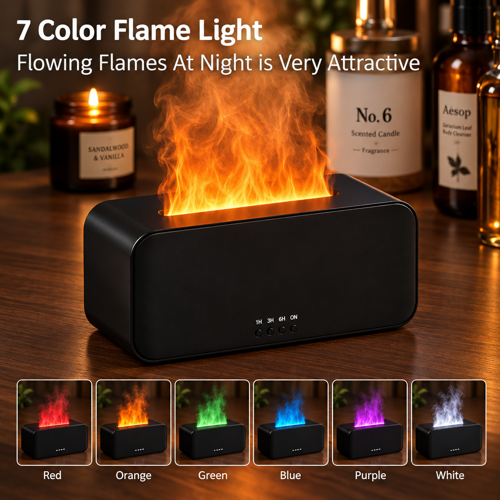Flame Aroma Humidifier with LED
