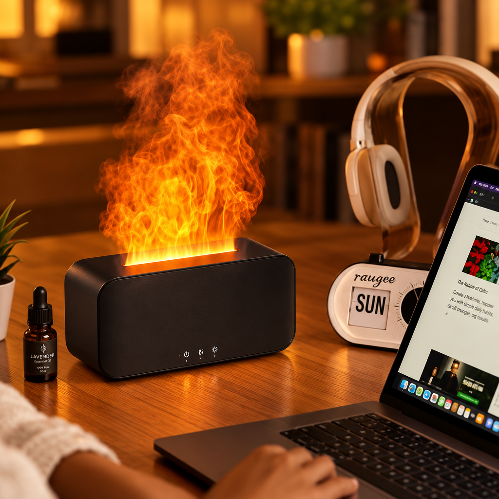 Flame Aroma Humidifier with LED