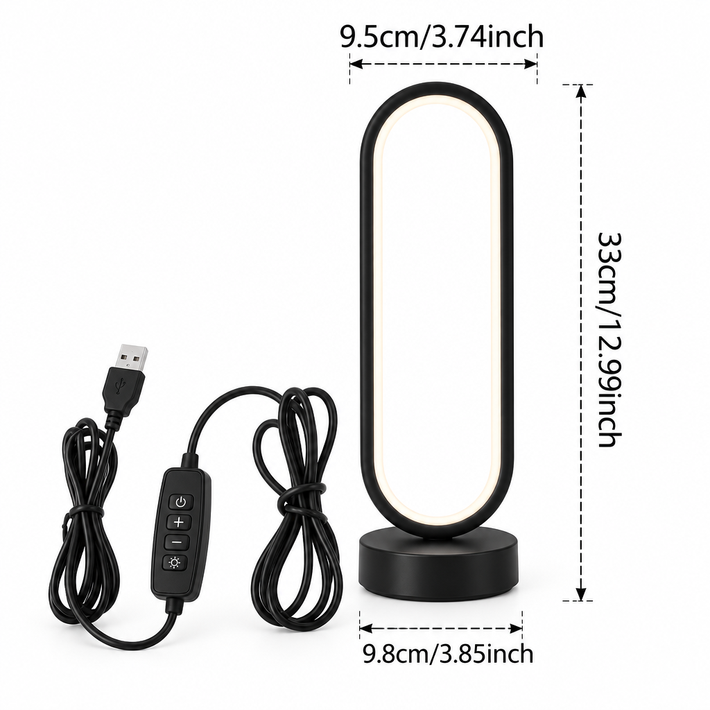 3-Color Dimmable Ring Night Lamp