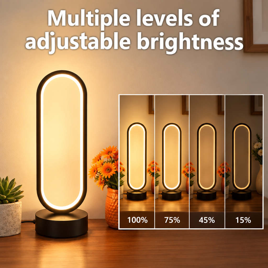 3-Color Dimmable Ring Night Lamp