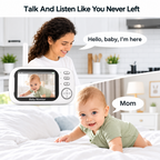 Wireless Video Baby Monitor with Night Vision & Temperature Monitoring