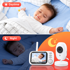 Wireless Video Baby Monitor with Night Vision & Temperature Monitoring