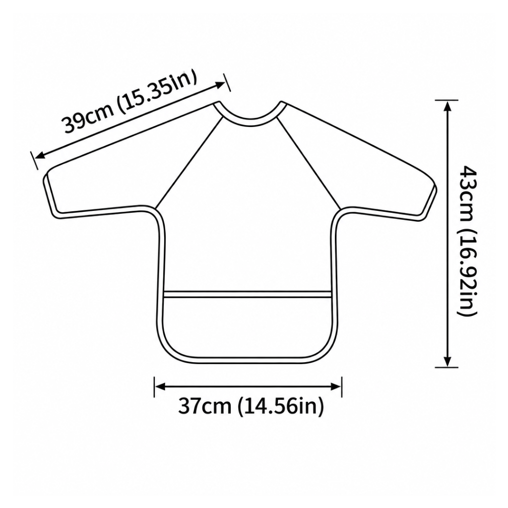 Long Sleeve, Waterproof Feeding Bibs, Easy To Clean