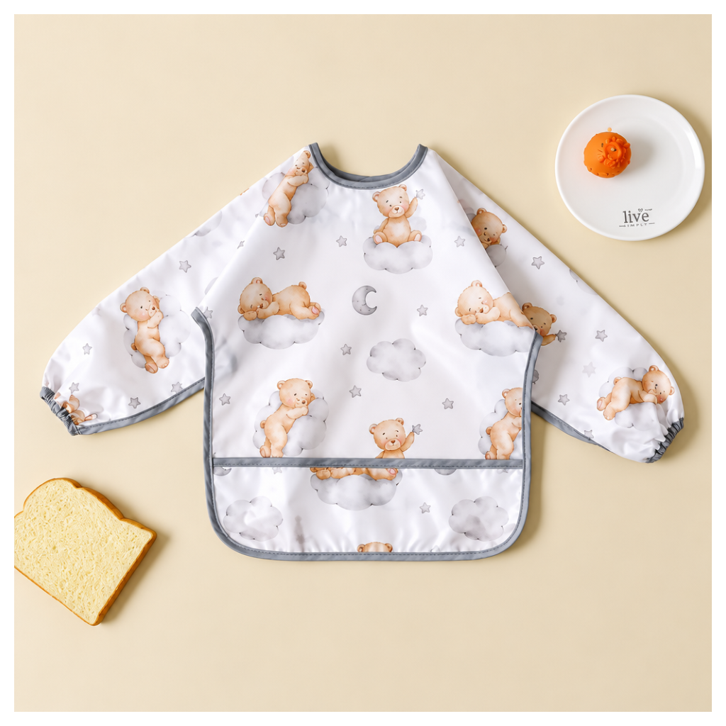 Long Sleeve, Waterproof Feeding Bibs, Easy To Clean