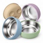 Silicone Sucker Bowl With Detachable Stainless Steel Bowl