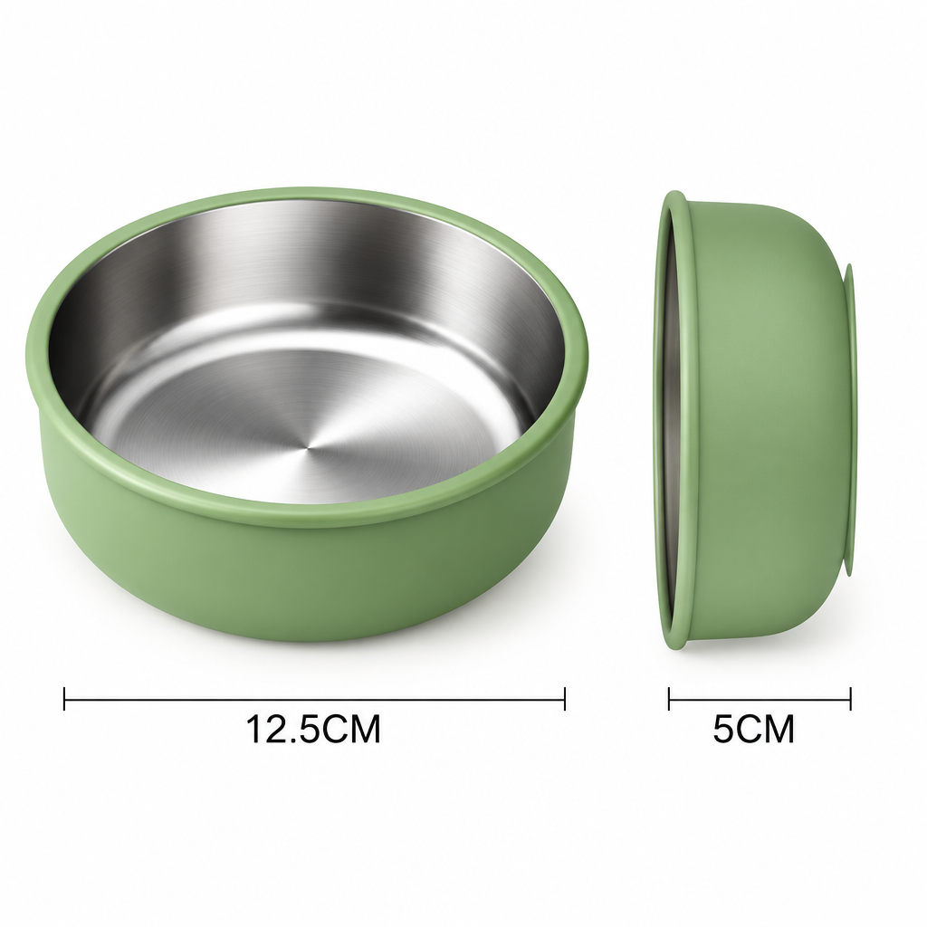 Silicone Sucker Bowl With Detachable Stainless Steel Bowl
