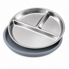 Stainless Steel Baby Sucker Silicone Dining Plate