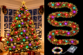 Christmas Shiny Garland With LED Lights