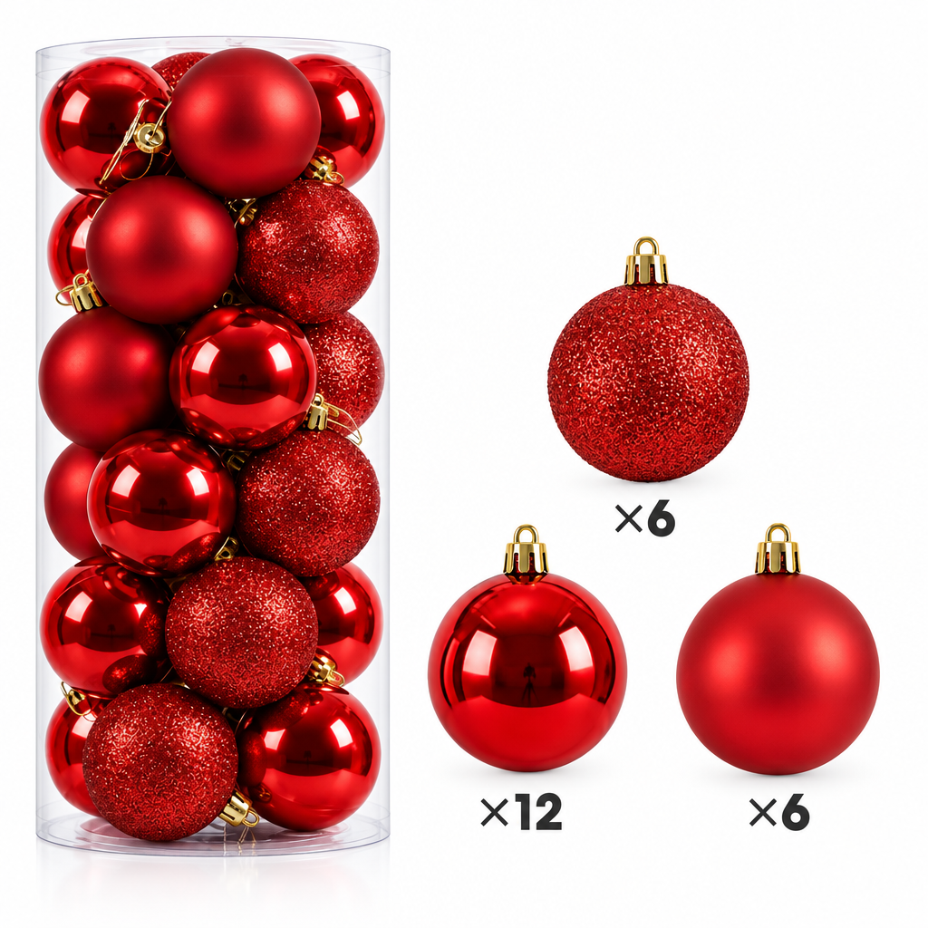 24Pcs Christmas Tree Balls