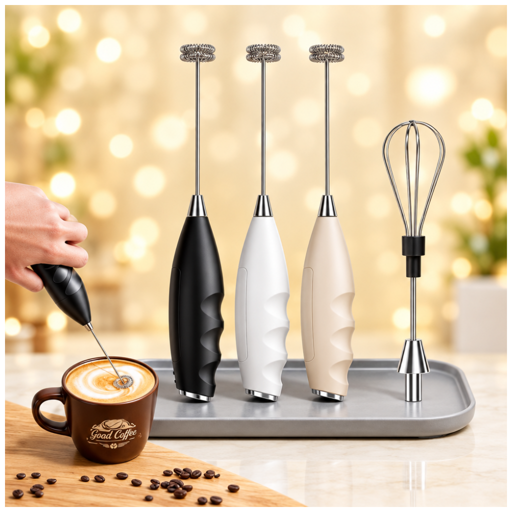 Electric Milk, Egg & Butter Frother Battery-Powered