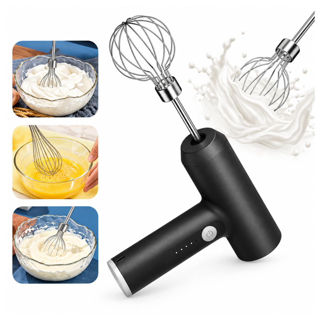 Wireless Electric Food Mixer with 3 Speeds