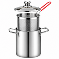 304 Stainless Steel Pot with Removable Basket