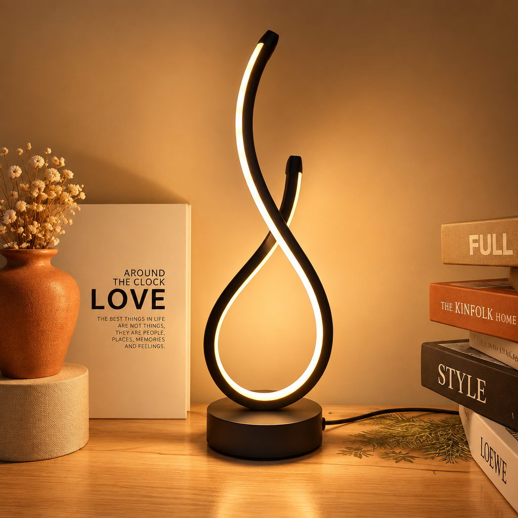 Spiral LED Desk Lamp with 3 Colors