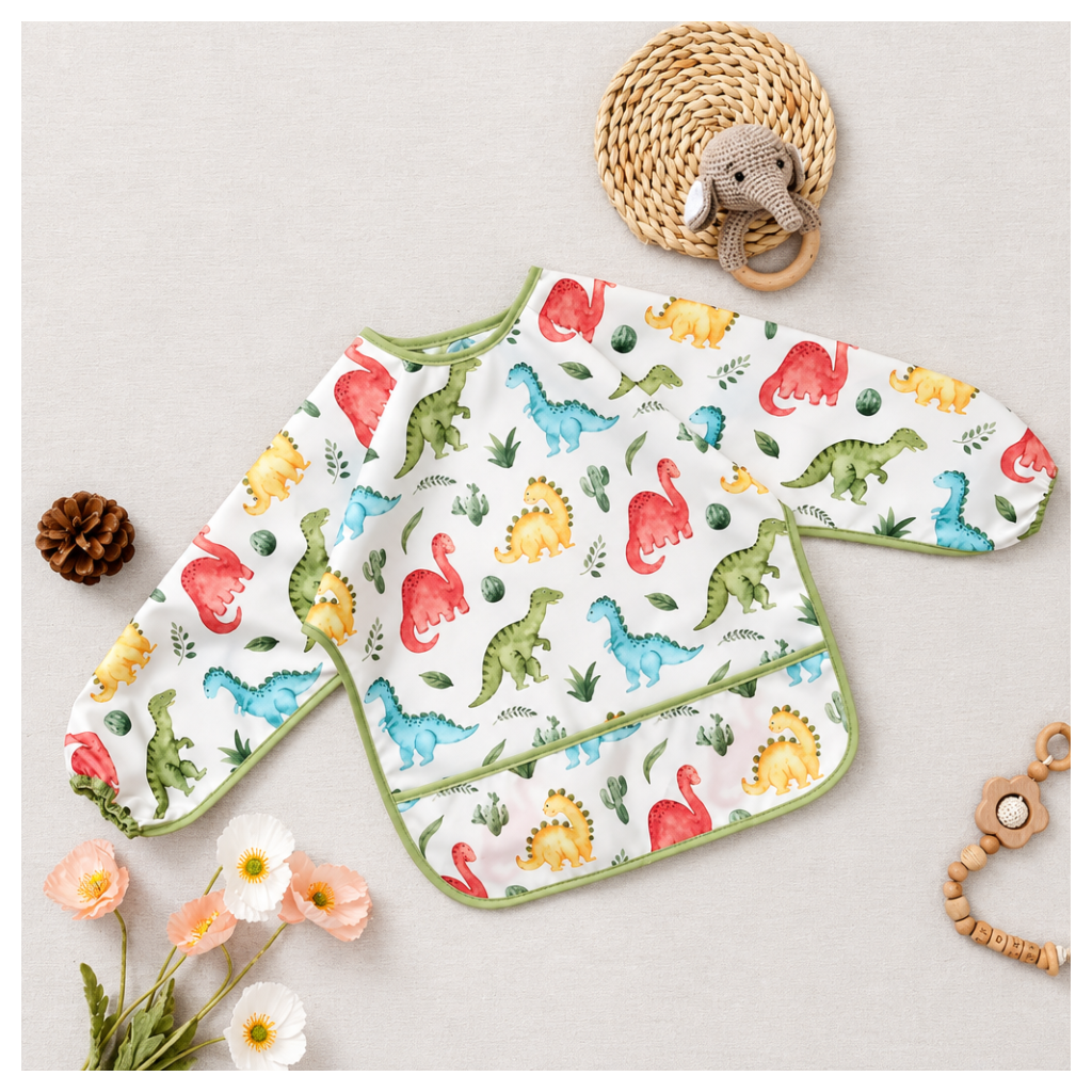 Long Sleeve, Waterproof Feeding Bibs, Easy To Clean