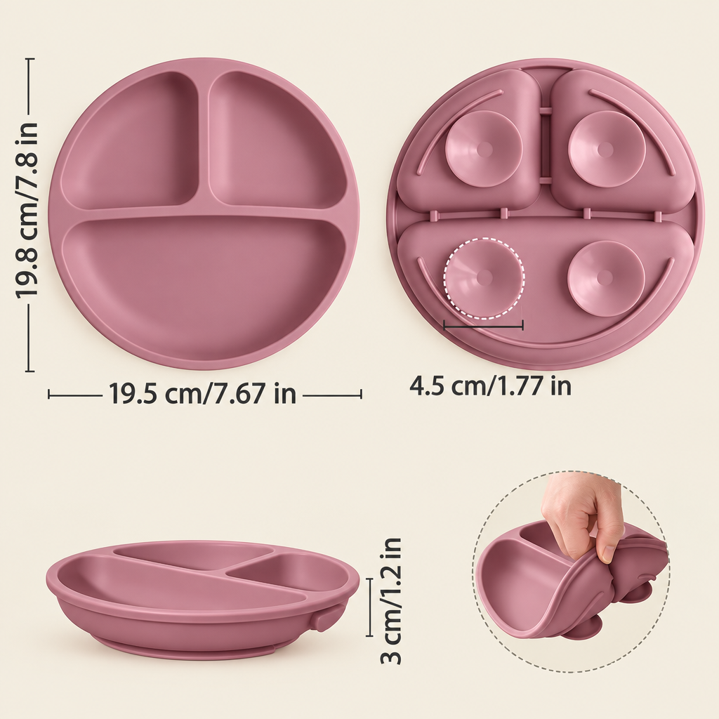 Baby Sucker Silicone Dining Plate