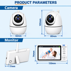 355° Wireless Video Baby Monitor with Night Vision & Temperature Monitoring